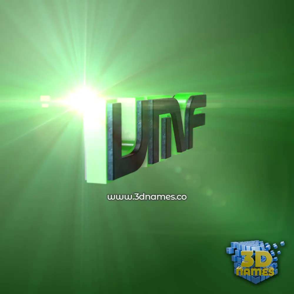 umf in Green Light style - 3D name wallpaper