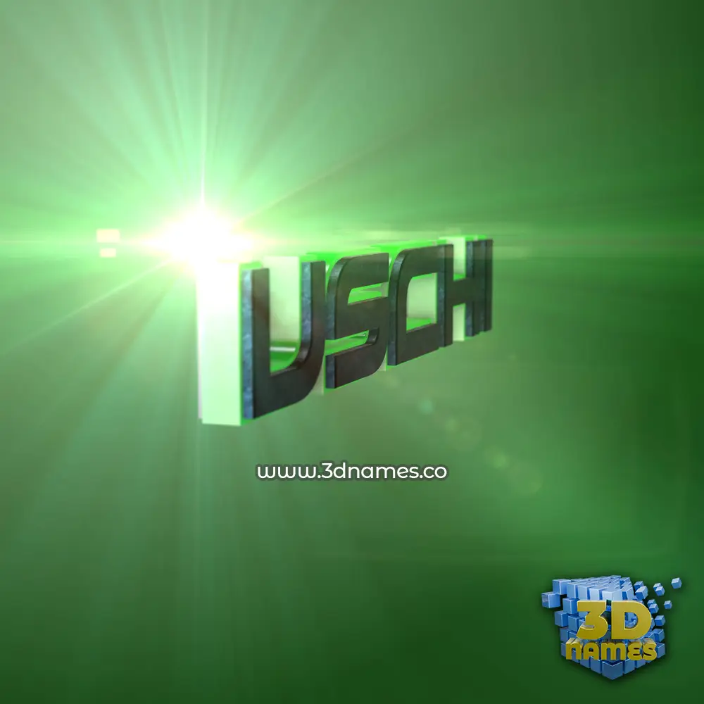 uschi in Green Light style - 3D name wallpaper