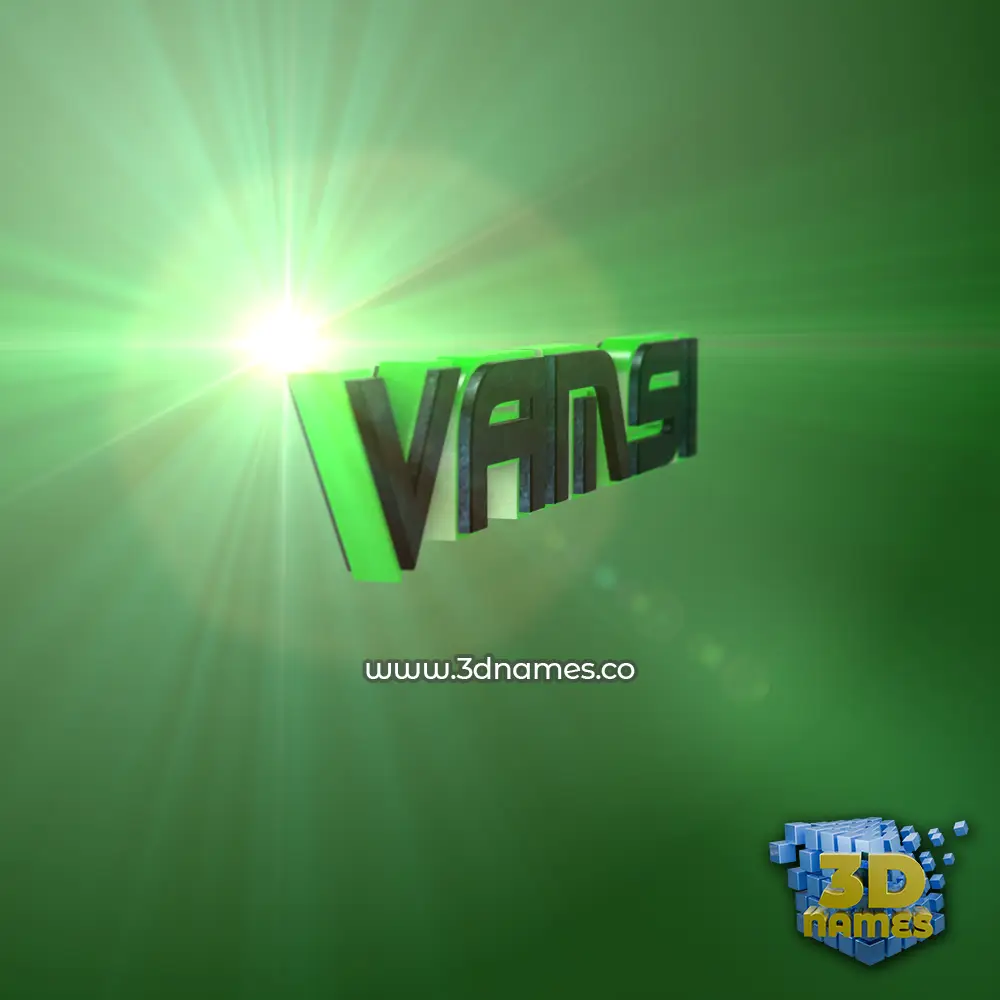 vamsi in Green Light style - 3D name wallpaper
