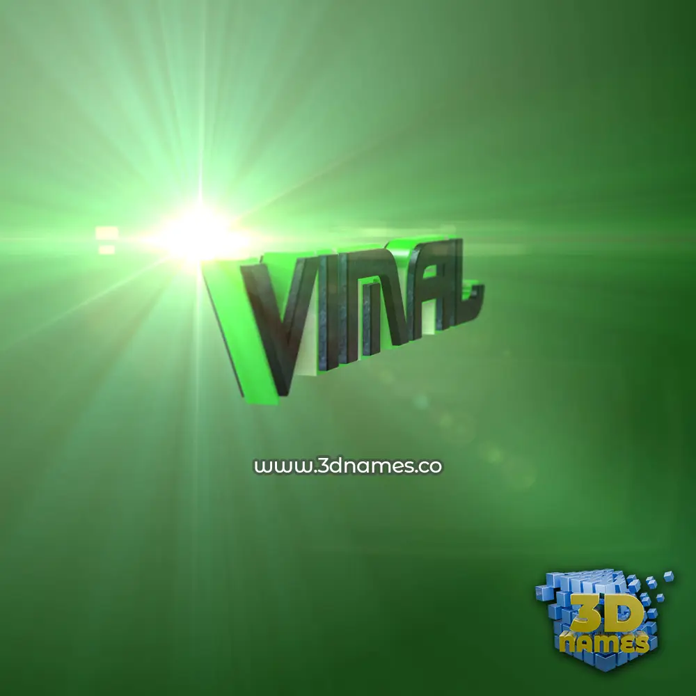 vimal in Green Light style - 3D name wallpaper