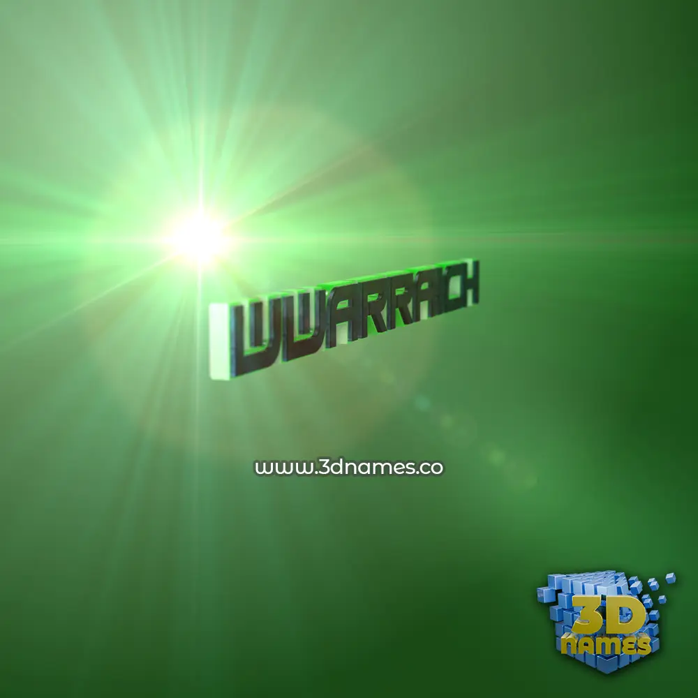 wwarraich in Green Light style - 3D name wallpaper