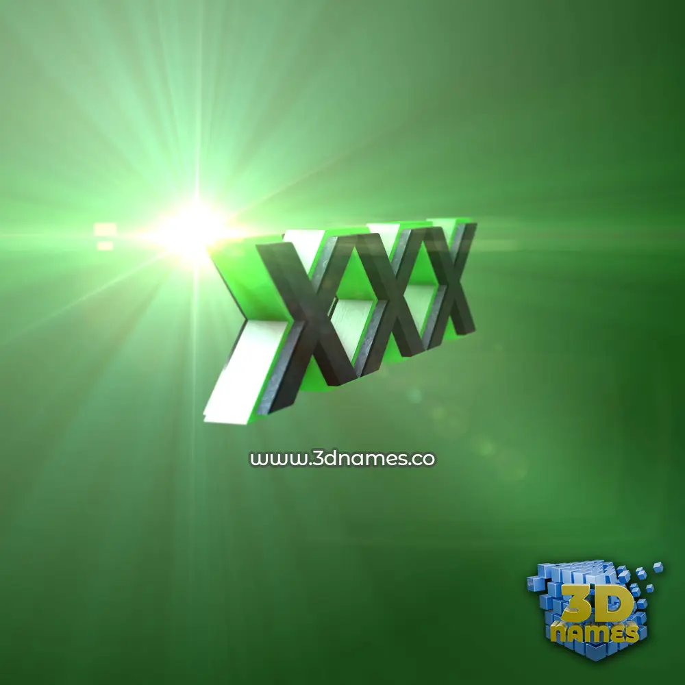 xxx in Green Light style - 3D name wallpaper