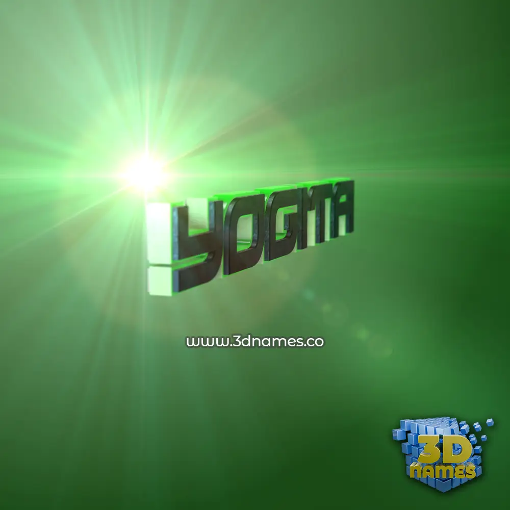 yogita in Green Light style - 3D name wallpaper