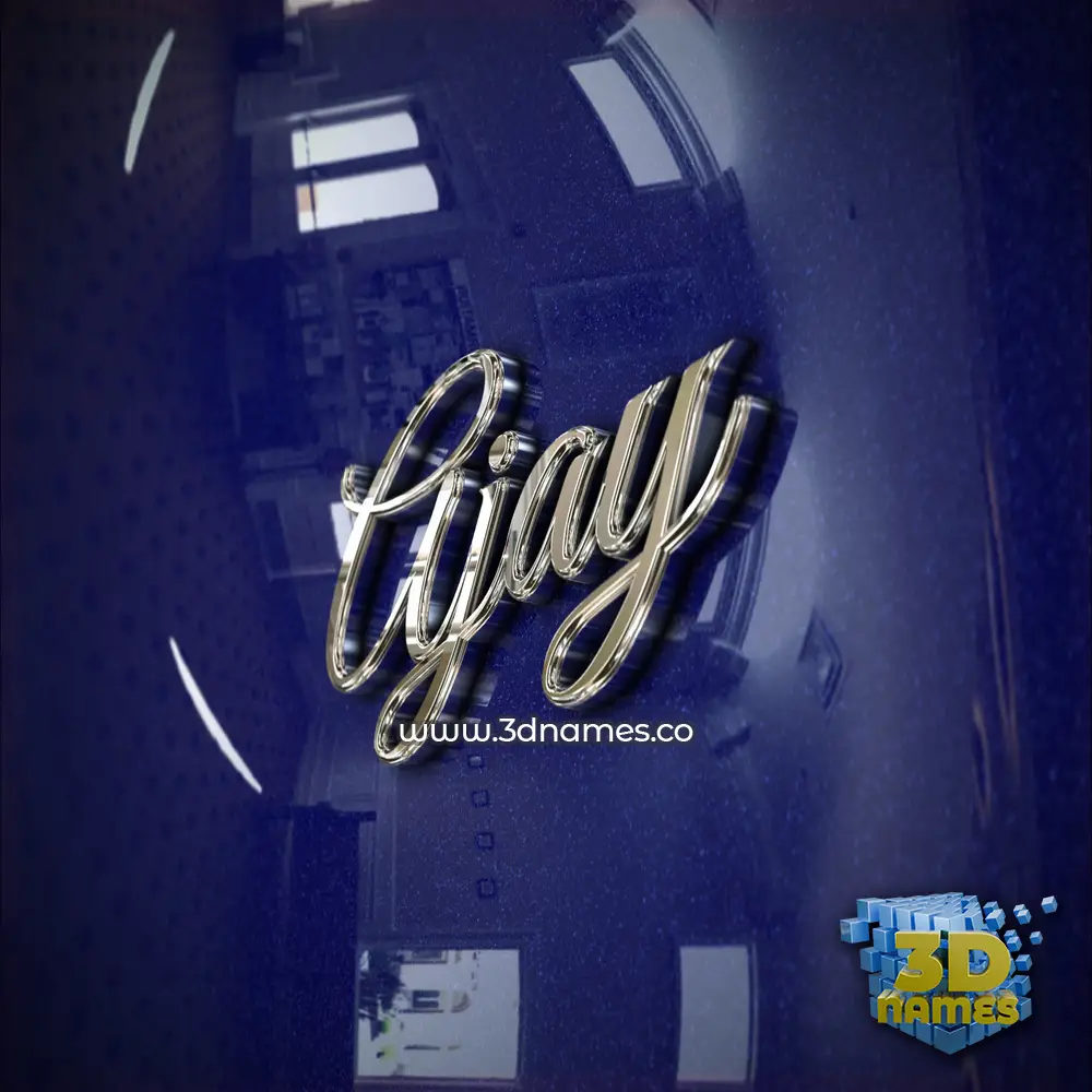 ajay in Metalic Blue style - 3D name wallpaper