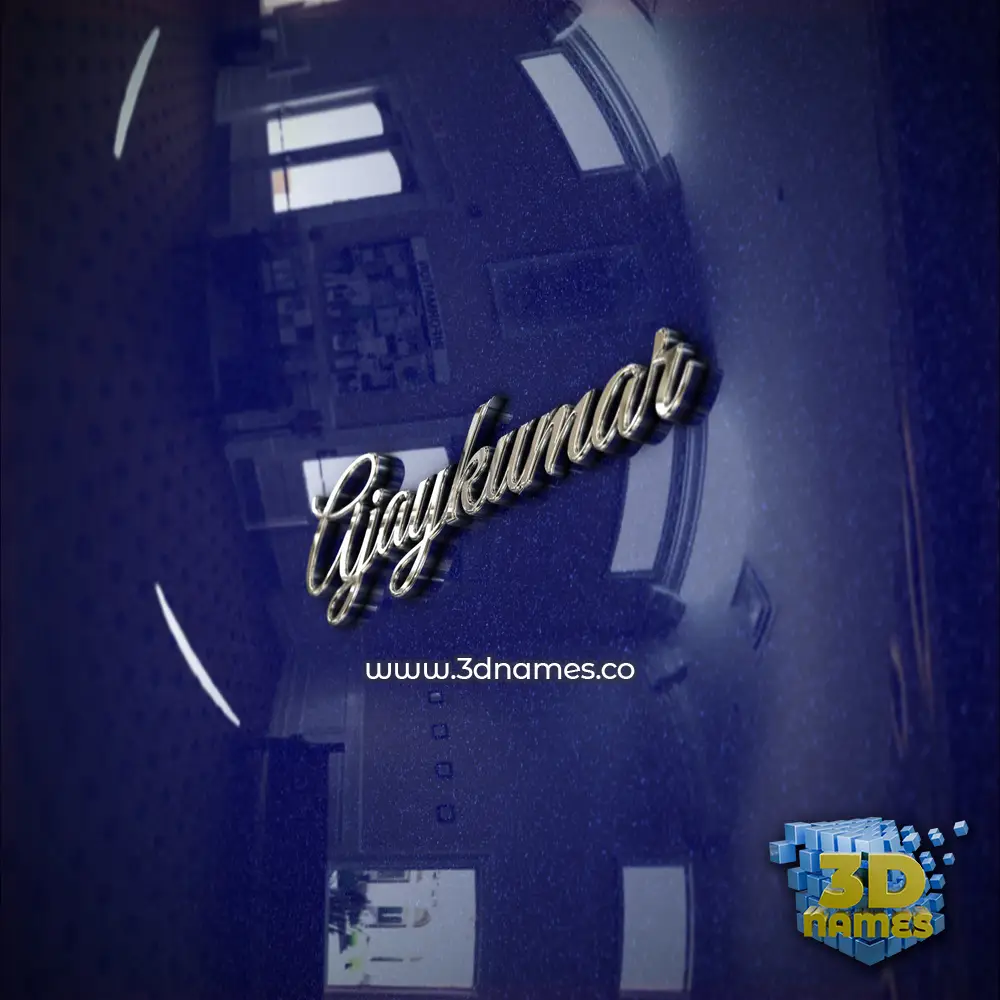 ajaykumar in Metalic Blue style - 3D name wallpaper