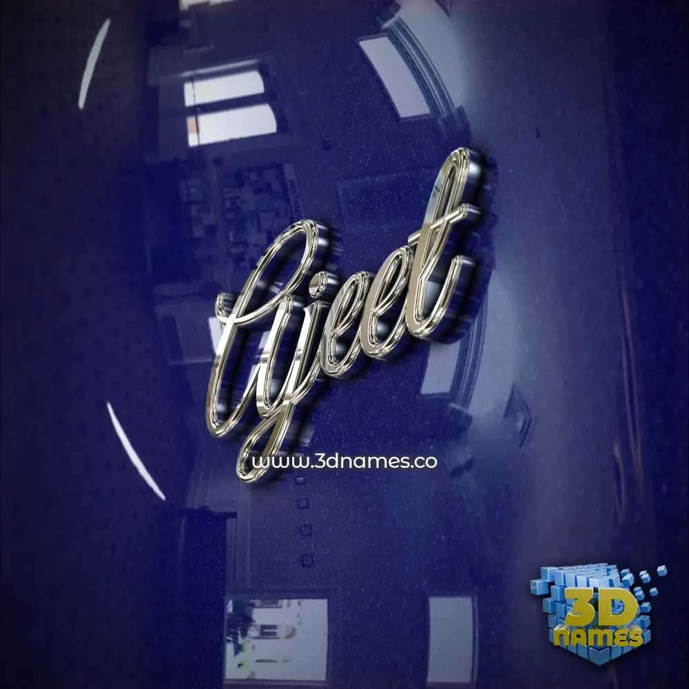 ajeet in Metalic Blue style - 3D name wallpaper