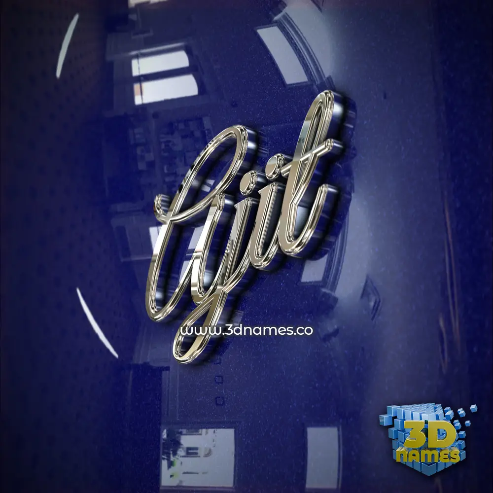ajit in Metalic Blue style - 3D name wallpaper