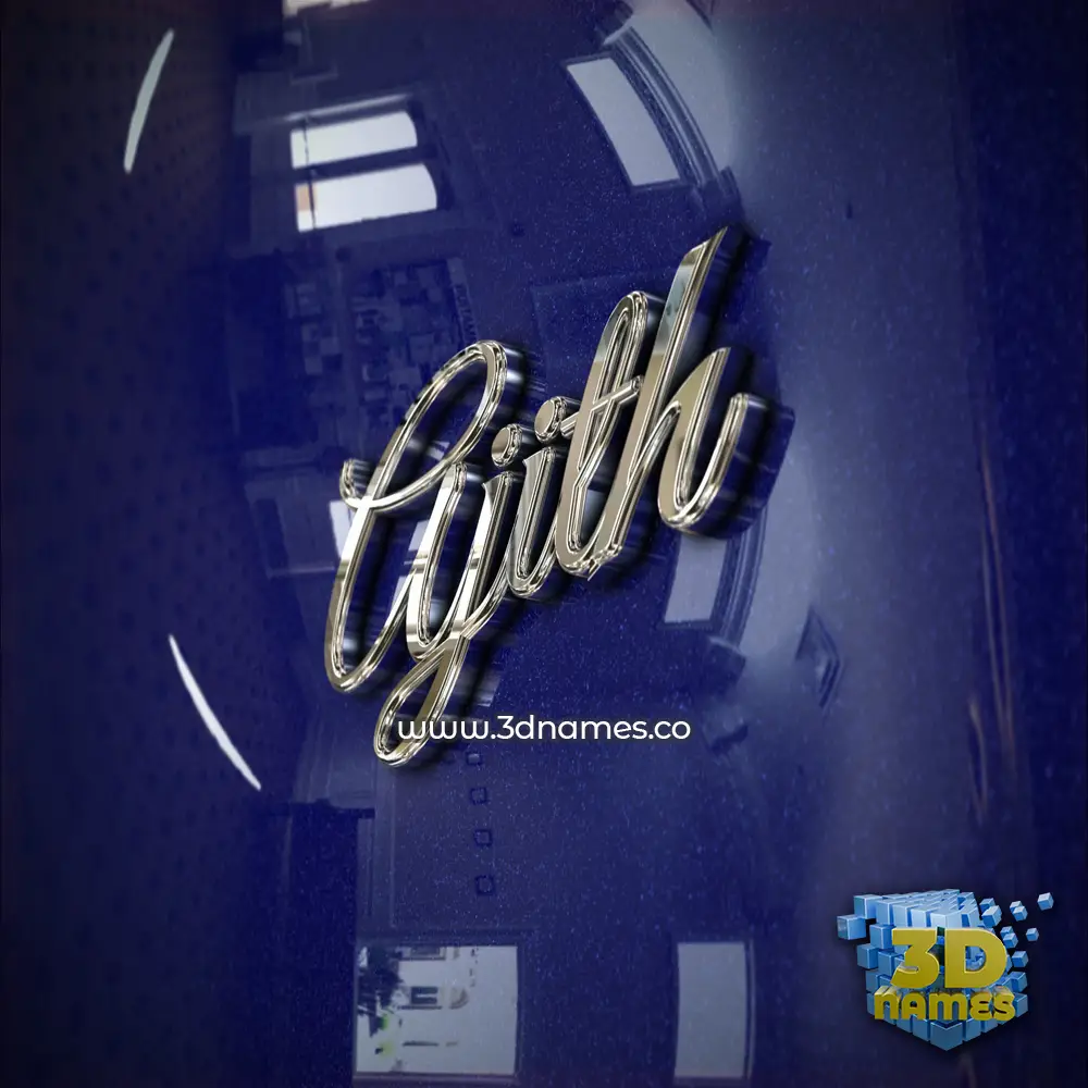 ajith in Metalic Blue style - 3D name wallpaper