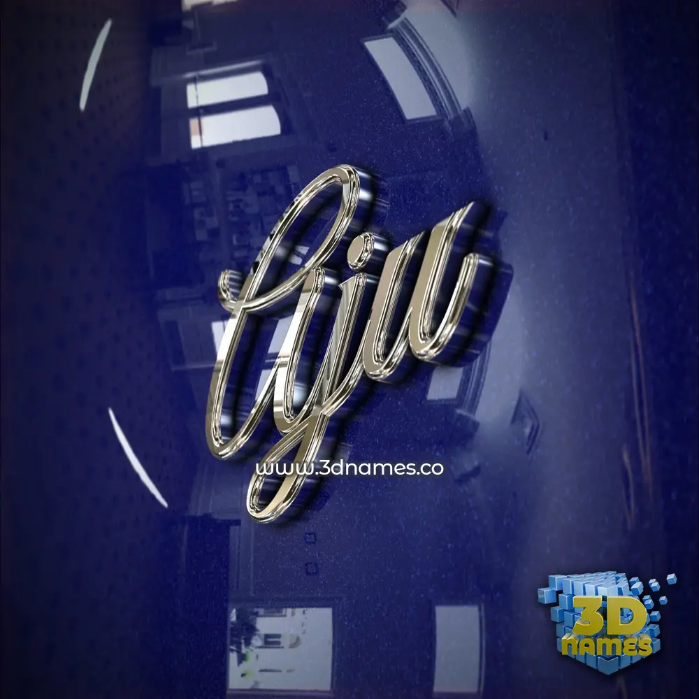 aju in Metalic Blue style - 3D name wallpaper