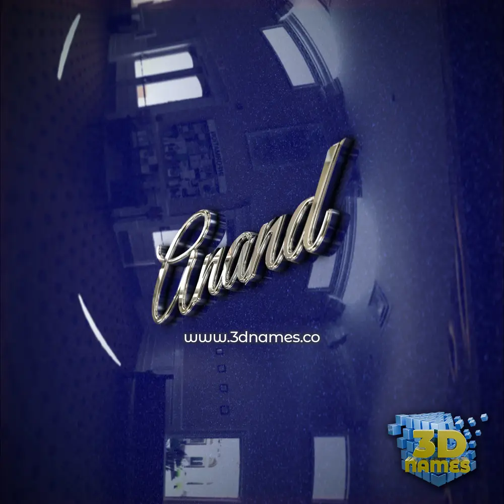 anand in Metalic Blue style - 3D name wallpaper