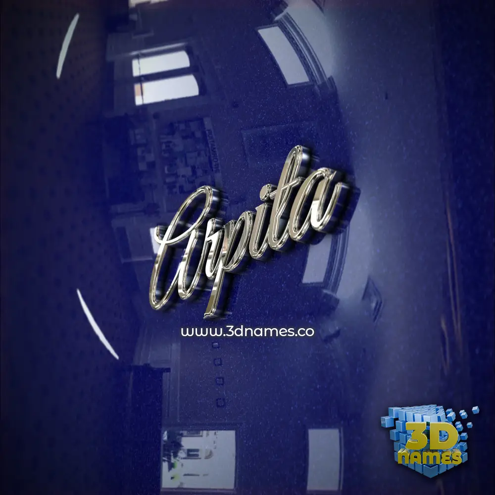 arpita in Metalic Blue style - 3D name wallpaper