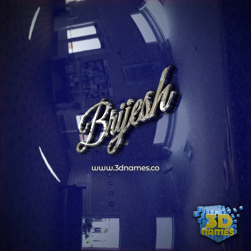 brijesh in Metalic Blue style - 3D name wallpaper