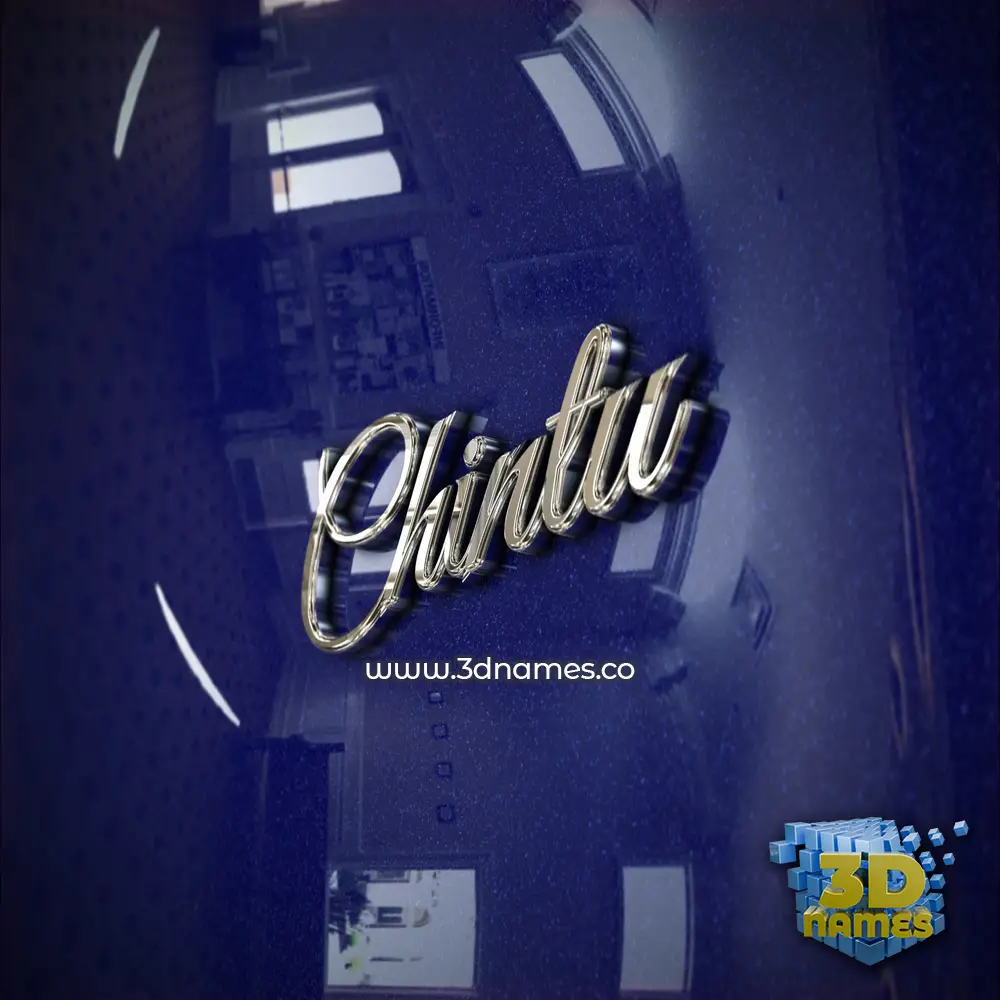 chintu in Metalic Blue style - 3D name wallpaper