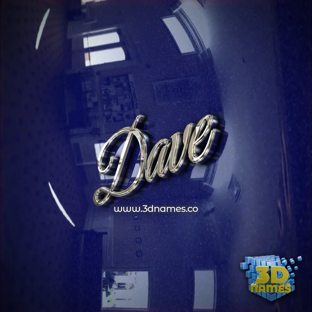 dave in Metalic Blue style - 3D name wallpaper