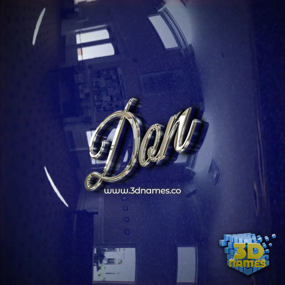 don in Metalic Blue style - 3D name wallpaper