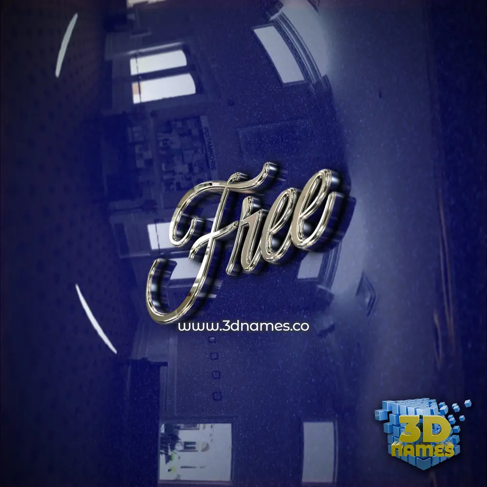 free in Metalic Blue style - 3D name wallpaper