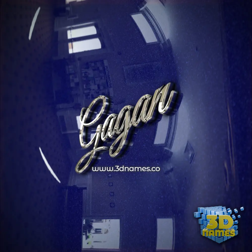 gagan in Metalic Blue style - 3D name wallpaper
