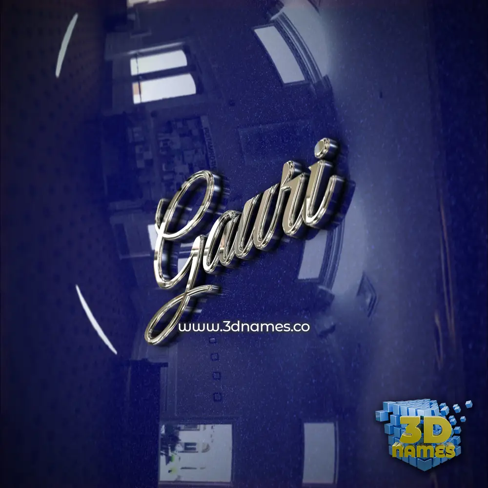 gauri in Metalic Blue style - 3D name wallpaper