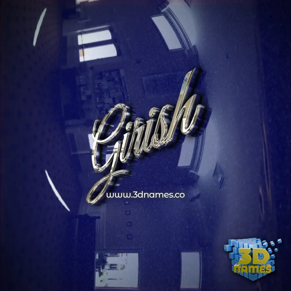 girish in Metalic Blue style - 3D name wallpaper
