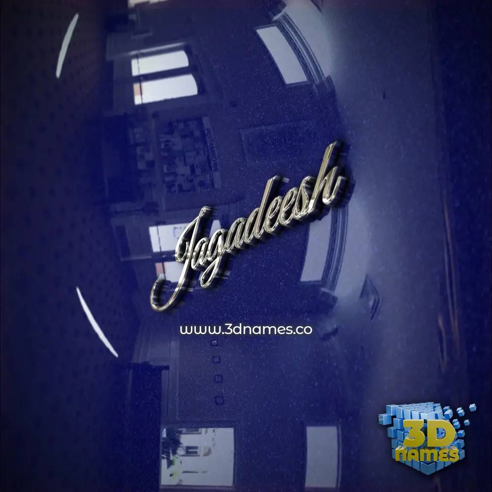 jagadeesh in Metalic Blue style - 3D name wallpaper