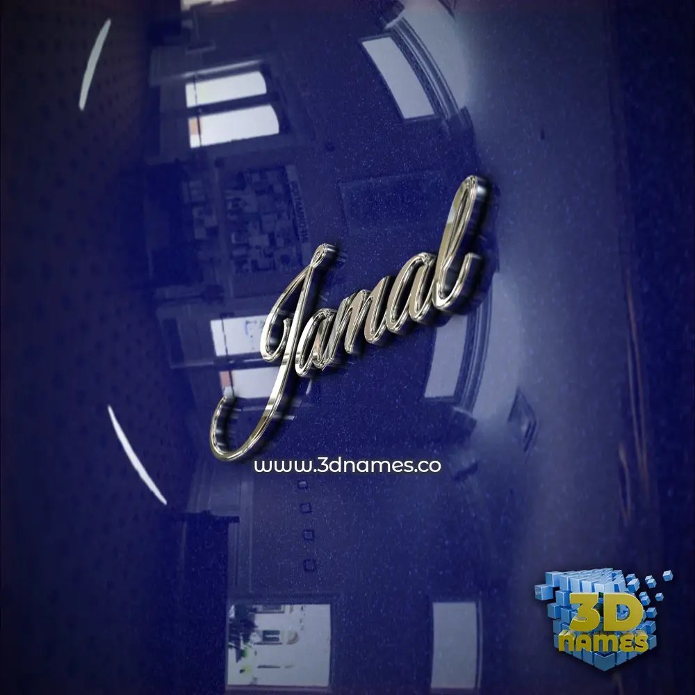 jamal in Metalic Blue style - 3D name wallpaper