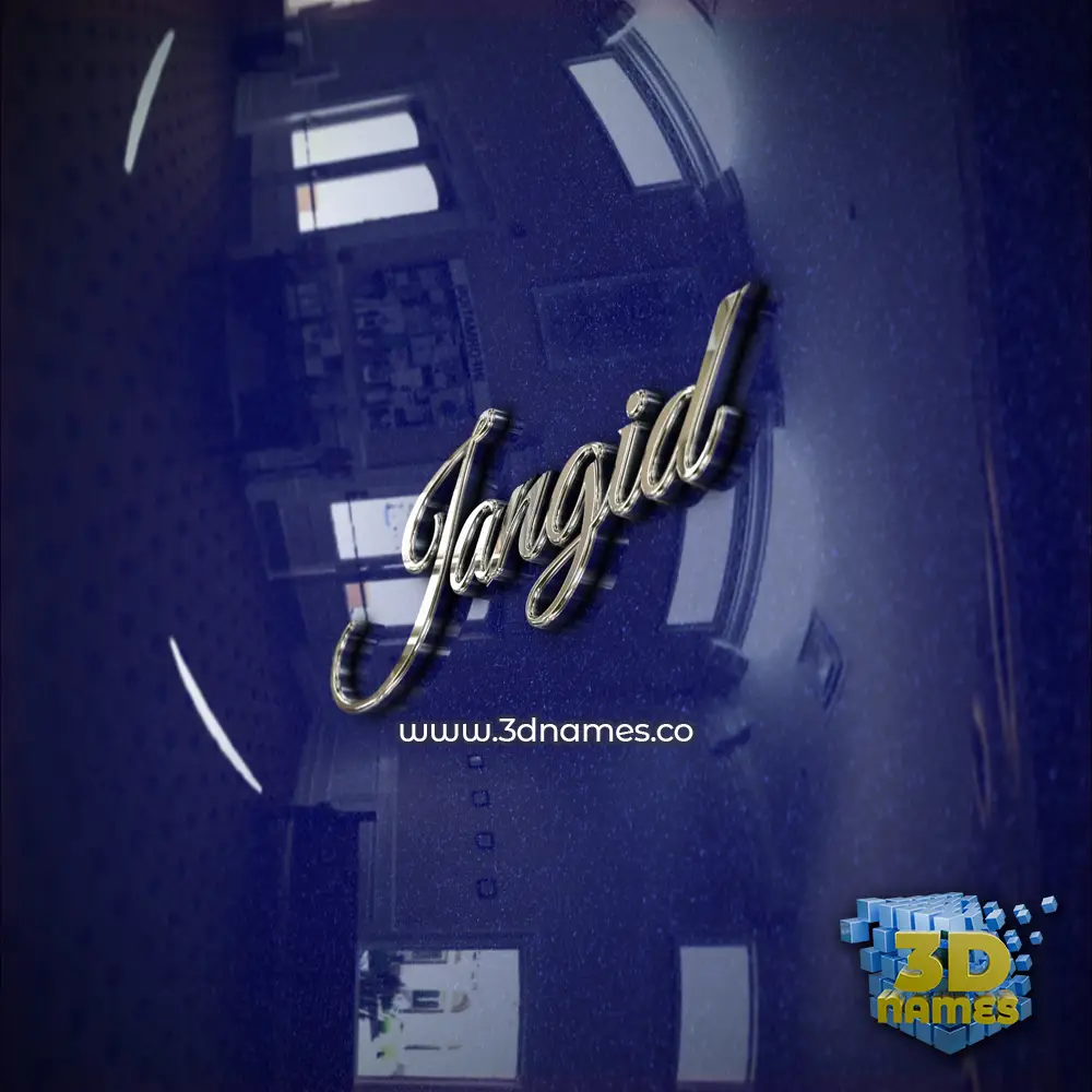 jangid in Metalic Blue style - 3D name wallpaper