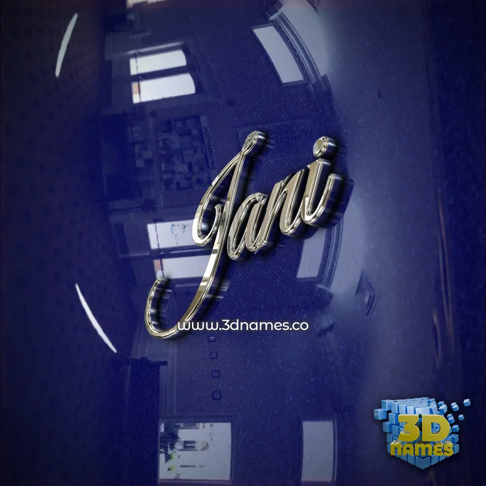jani in Metalic Blue style - 3D name wallpaper
