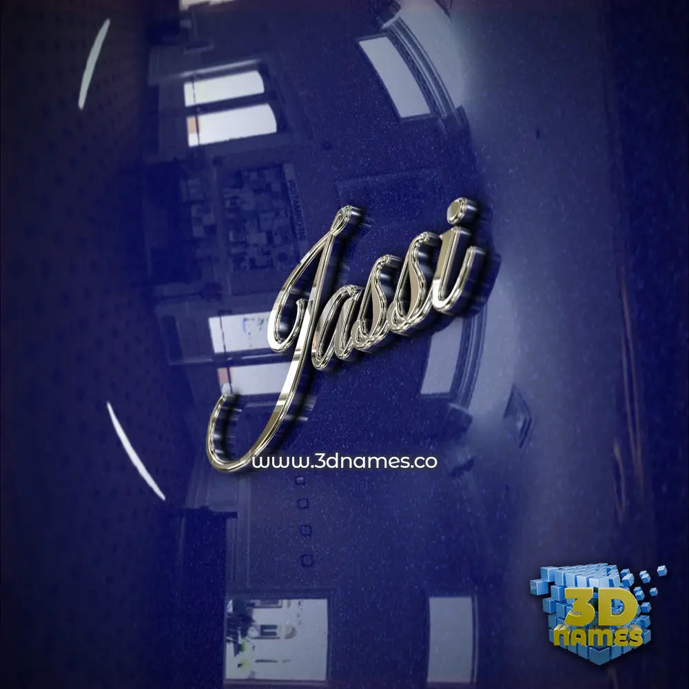 jassi in Metalic Blue style - 3D name wallpaper