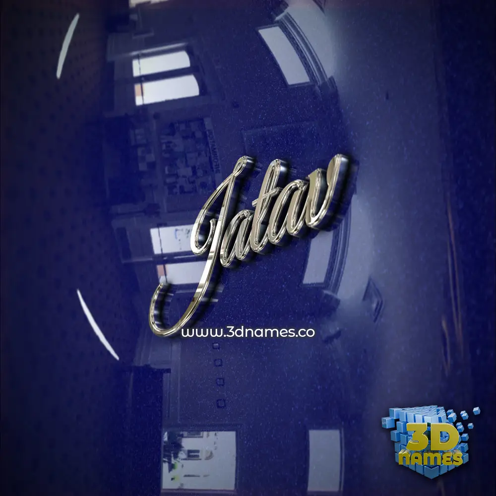 jatav in Metalic Blue style - 3D name wallpaper