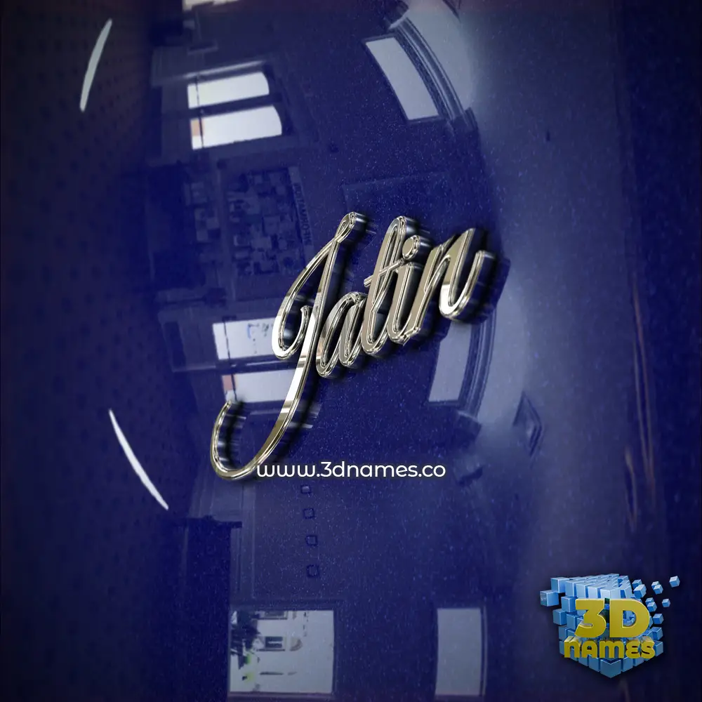 jatin in Metalic Blue style - 3D name wallpaper