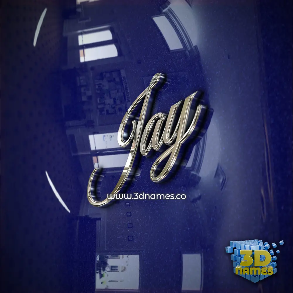 jay in Metalic Blue style - 3D name wallpaper