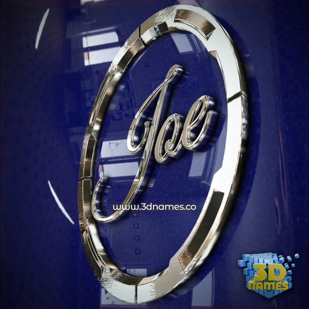 joe in Metalic Blue style - 3D name wallpaper