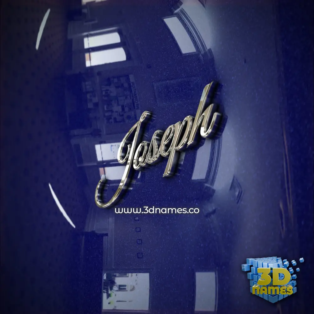 joseph in Metalic Blue style - 3D name wallpaper