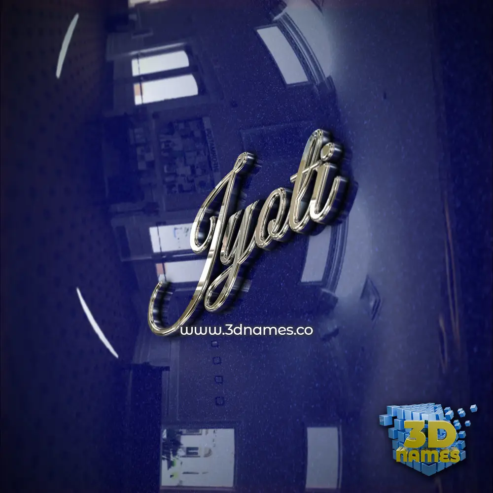 jyoti in Metalic Blue style - 3D name wallpaper