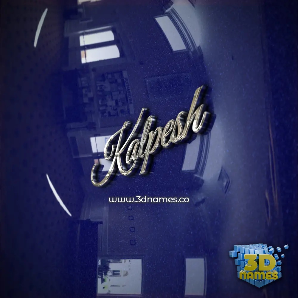 kalpesh in Metalic Blue style - 3D name wallpaper
