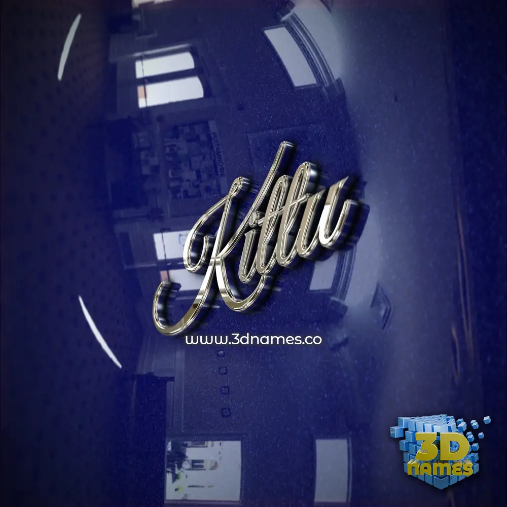 kittu in Metalic Blue style - 3D name wallpaper