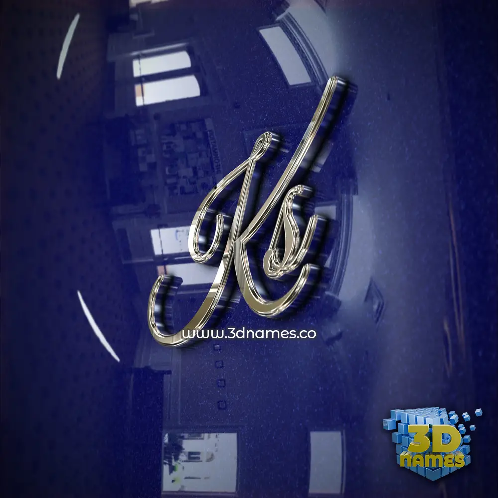 ks in Metalic Blue style - 3D name wallpaper