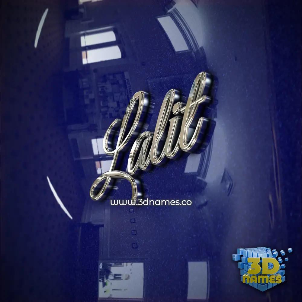 lalit in Metalic Blue style - 3D name wallpaper