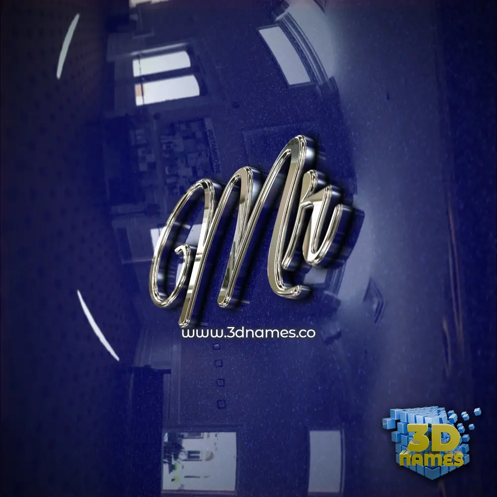 mr in Metalic Blue style - 3D name wallpaper