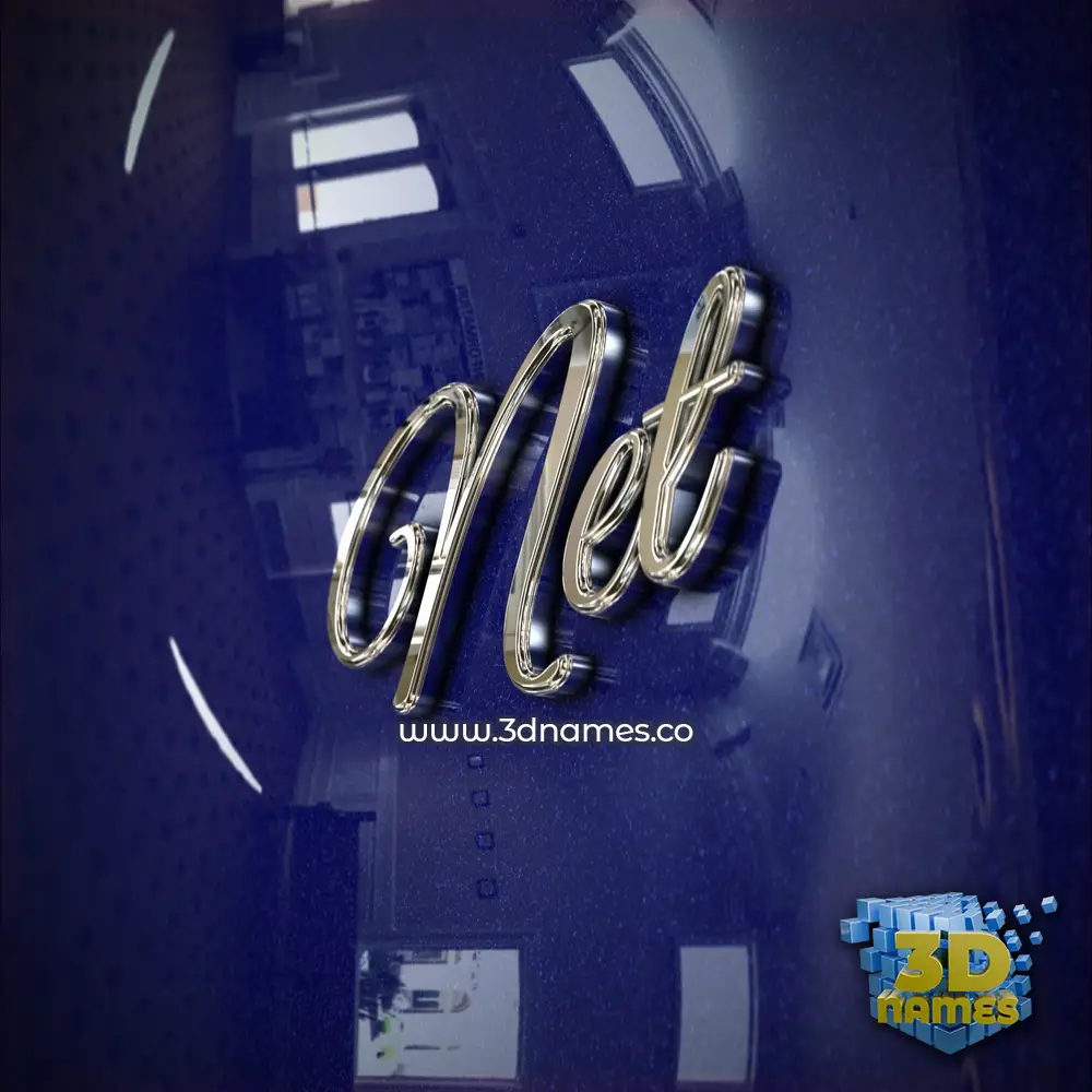 net in Metalic Blue style - 3D name wallpaper