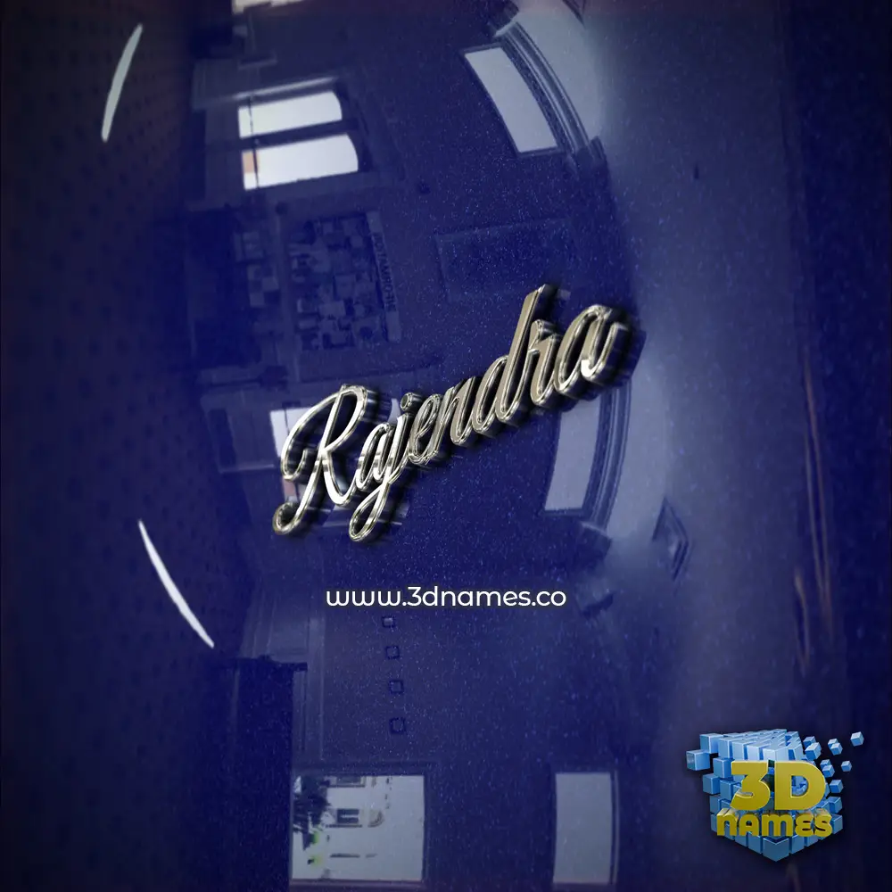 rajendra in Metalic Blue style - 3D name wallpaper