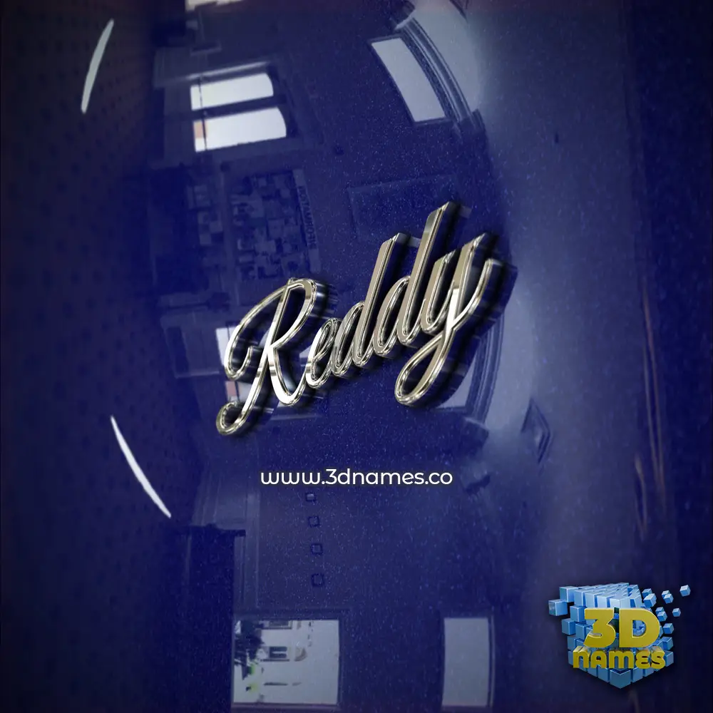 reddy in Metalic Blue style - 3D name wallpaper