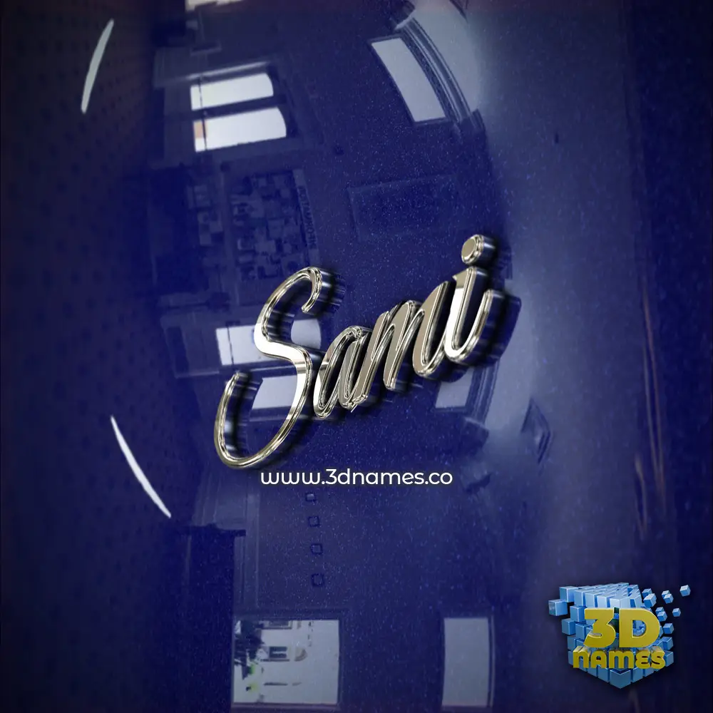 sami in Metalic Blue style - 3D name wallpaper