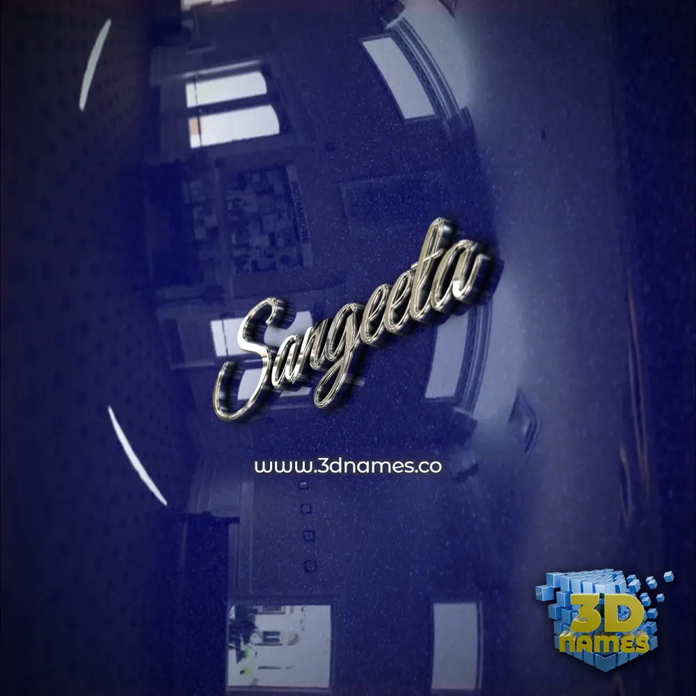 sangeeta in Metalic Blue style - 3D name wallpaper