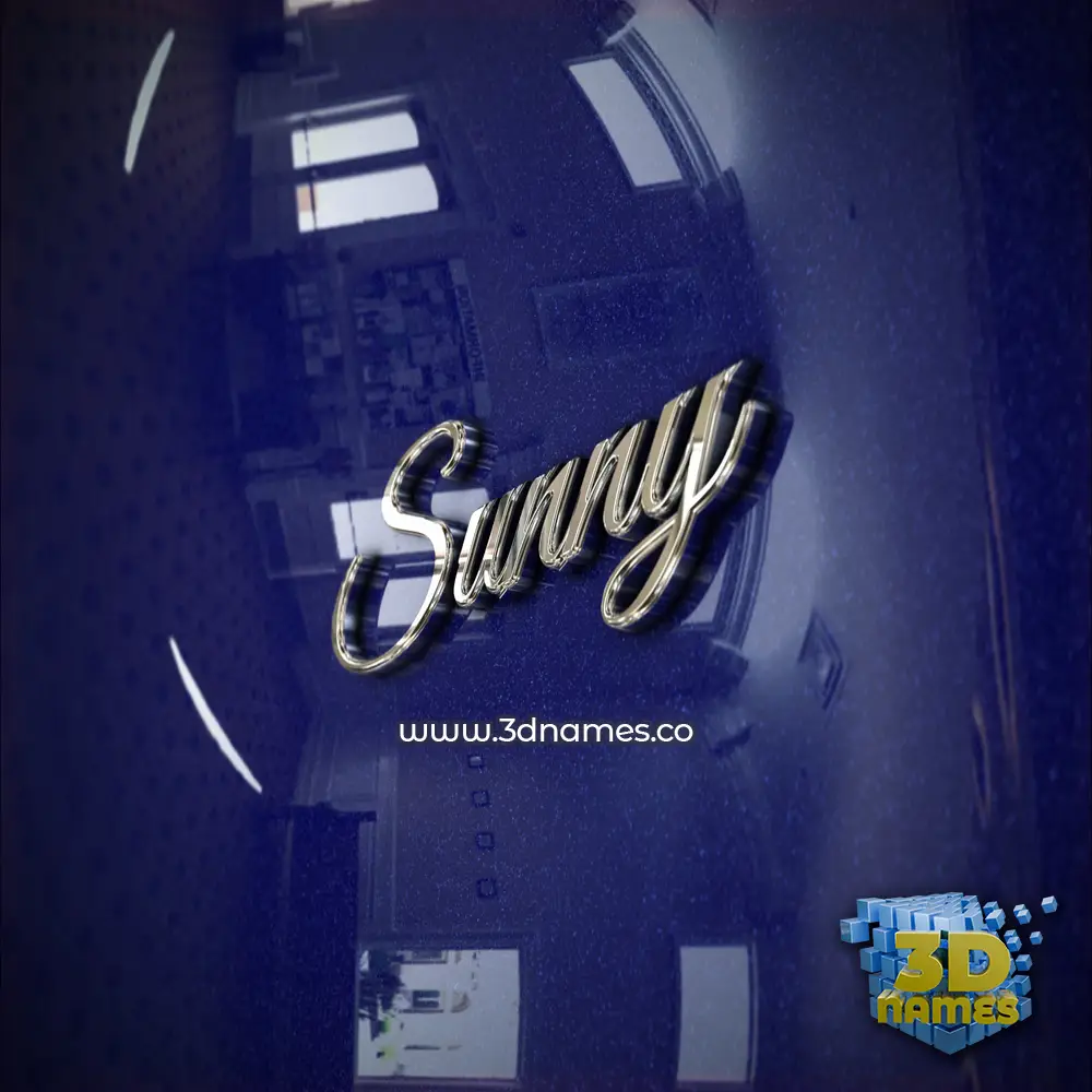 sunny in Metalic Blue style - 3D name wallpaper