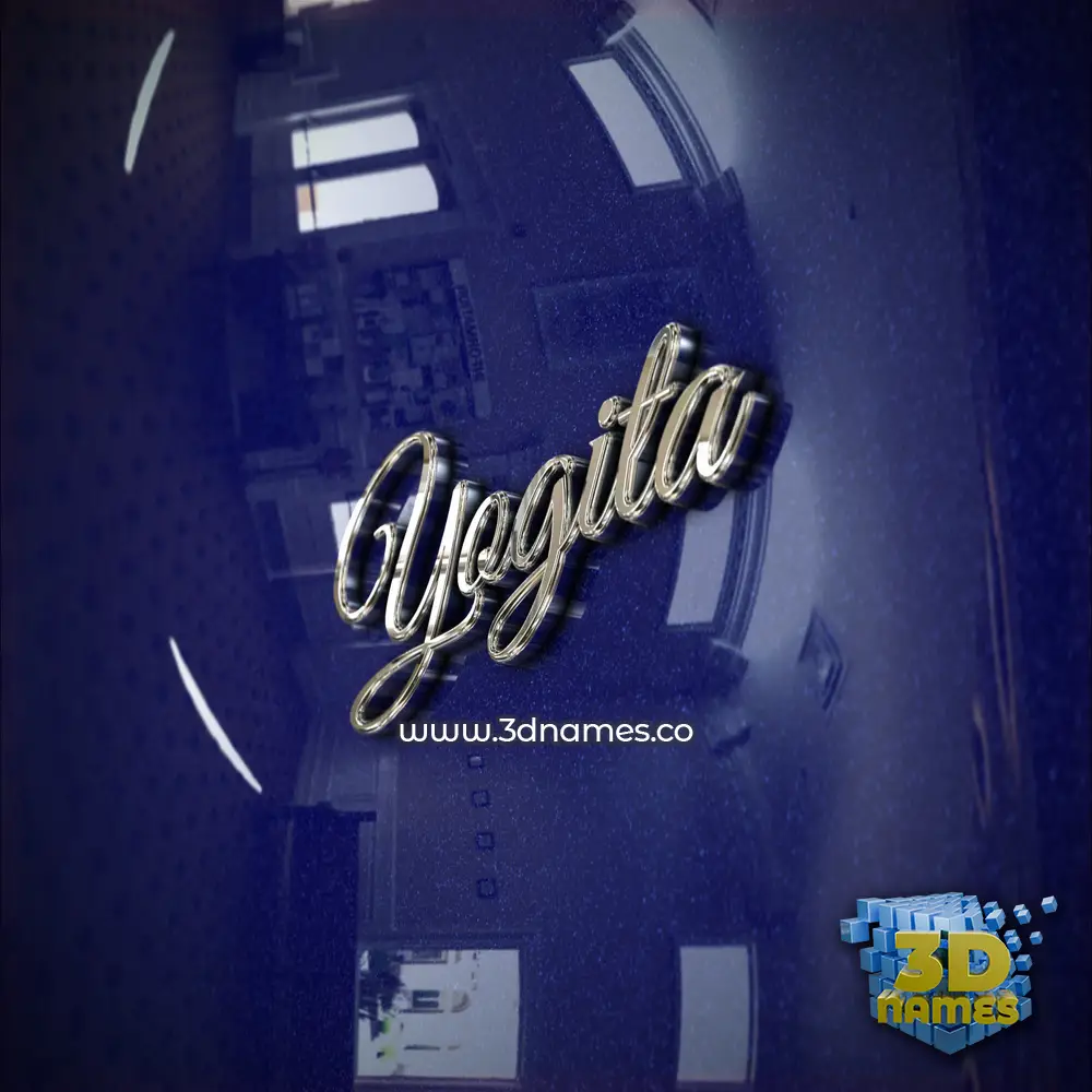 yogita in Metalic Blue style - 3D name wallpaper