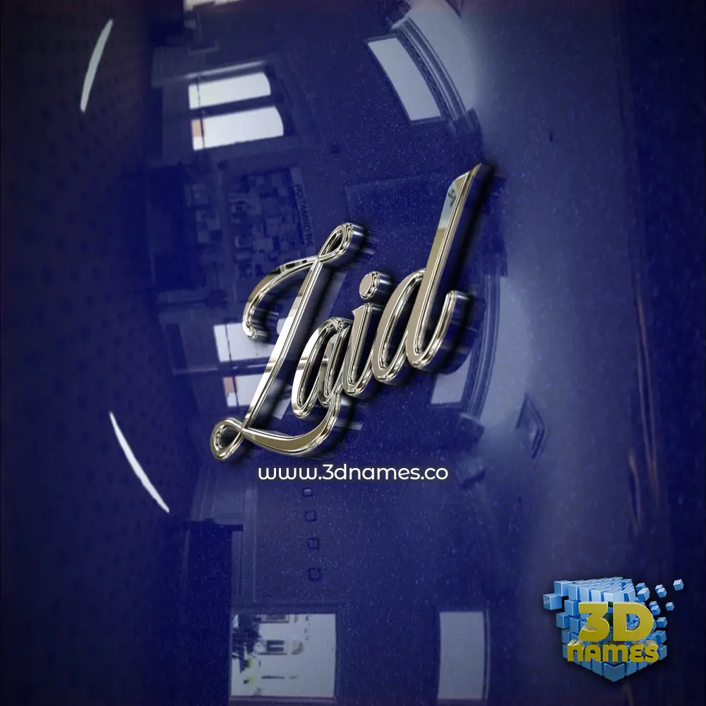 zaid in Metalic Blue style - 3D name wallpaper