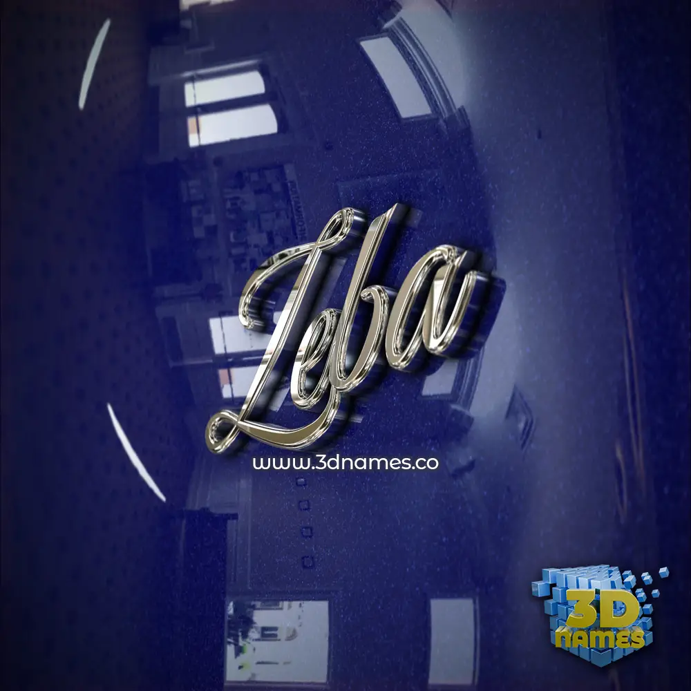 zeba in Metalic Blue style - 3D name wallpaper
