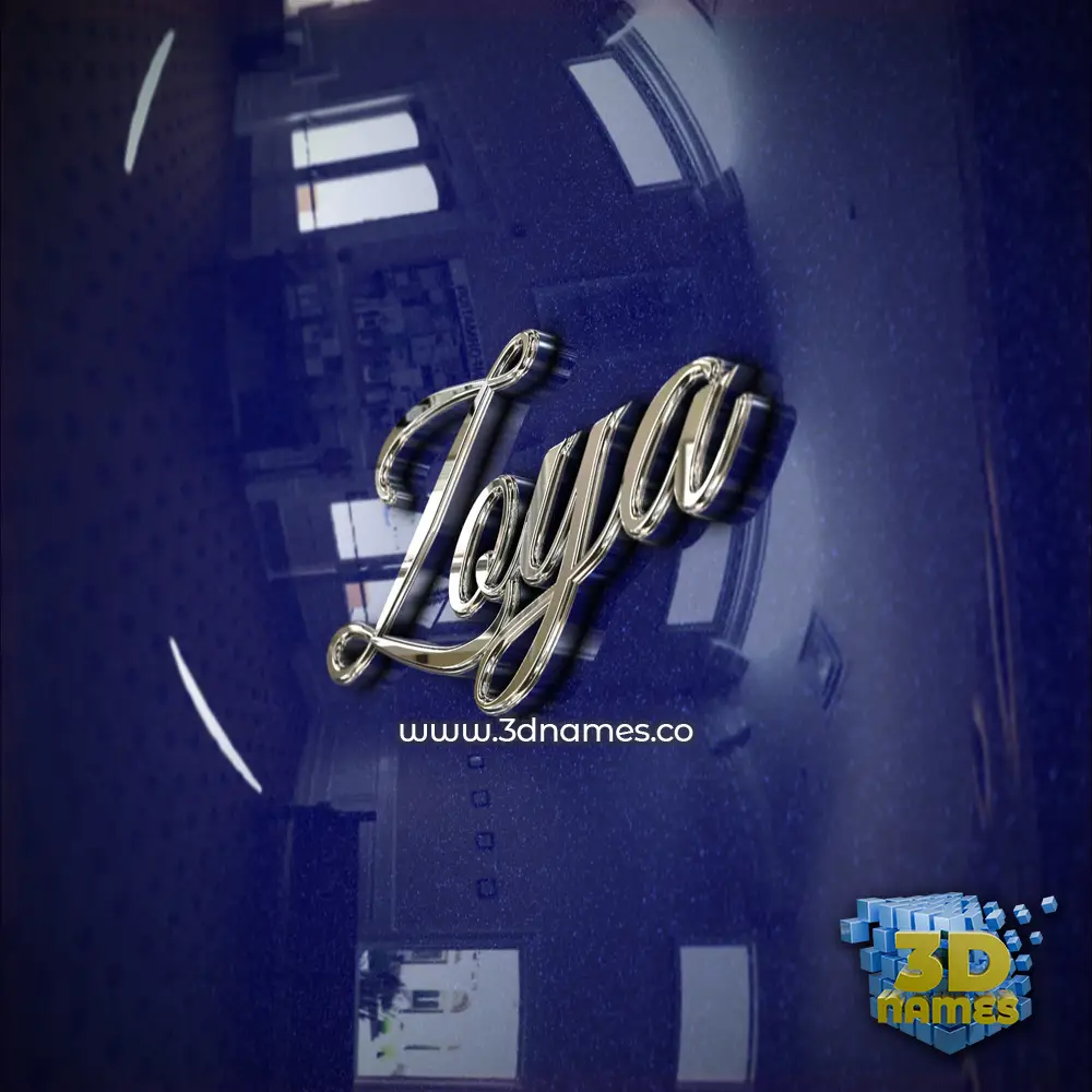 zoya in Metalic Blue style - 3D name wallpaper