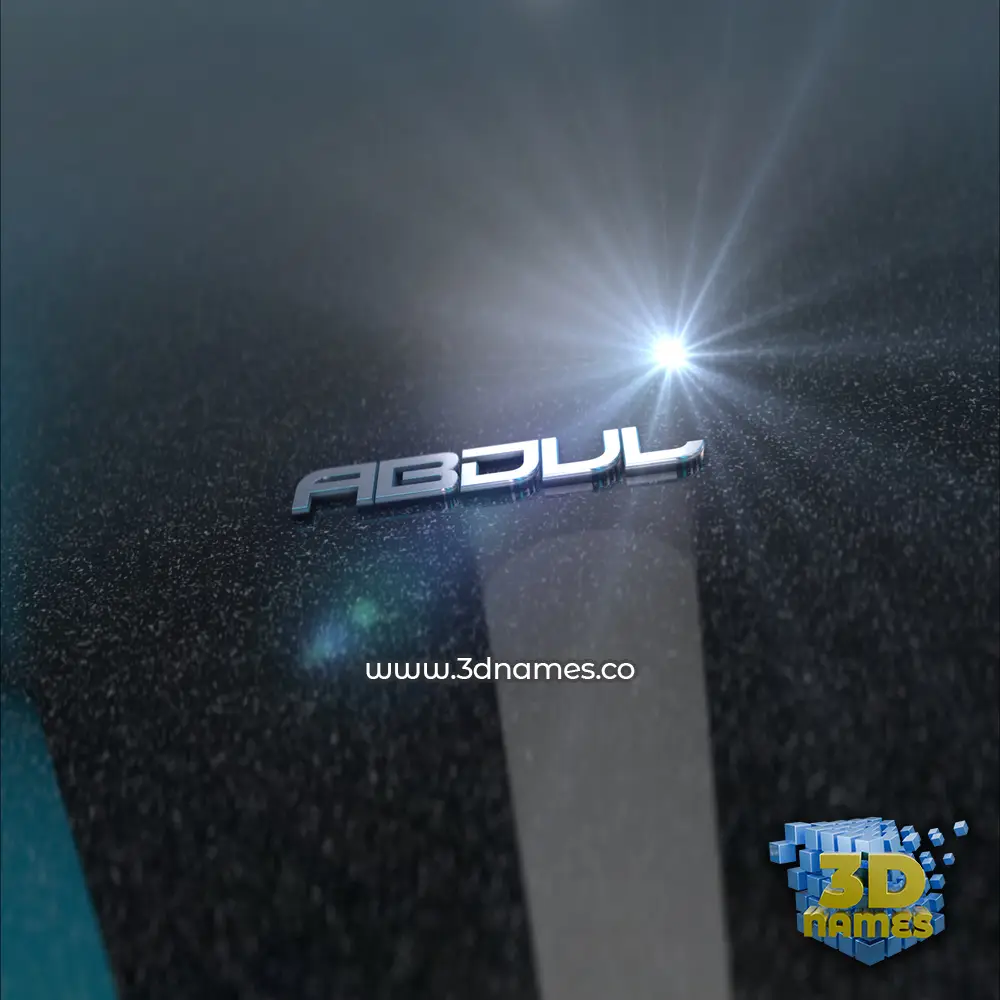 abdul in Black Metalic style - 3D name wallpaper